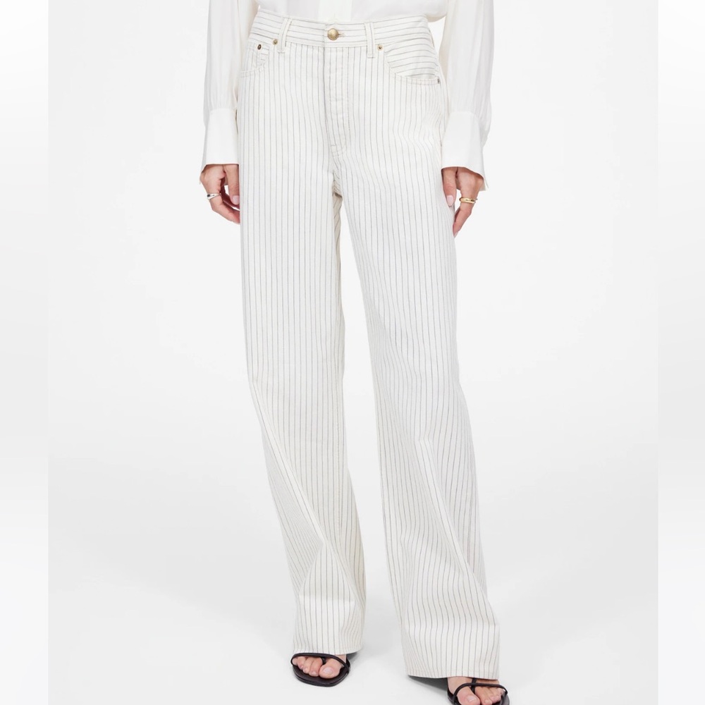 Madewell low slung baggy striped jeans